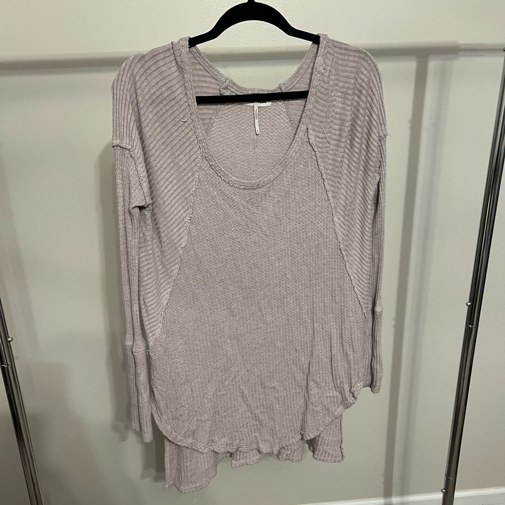FREE PEOPLE waffle knit long sleeve